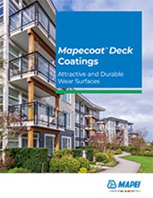 Mapecoat Deck Coatings - Attractive and Durable Wear Surfaces
